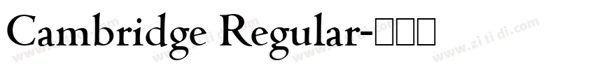 Cambridge Regular字体转换